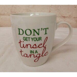 Pfaltzgraff Coffee Ceramic Mug Christmas Don't Get Your Tinsel In A Tangle